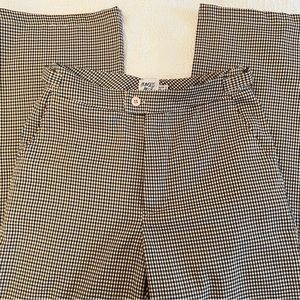 PRINCESS POLLY brown/blk/neutral check trousers Slim fit ,size 2 great condition